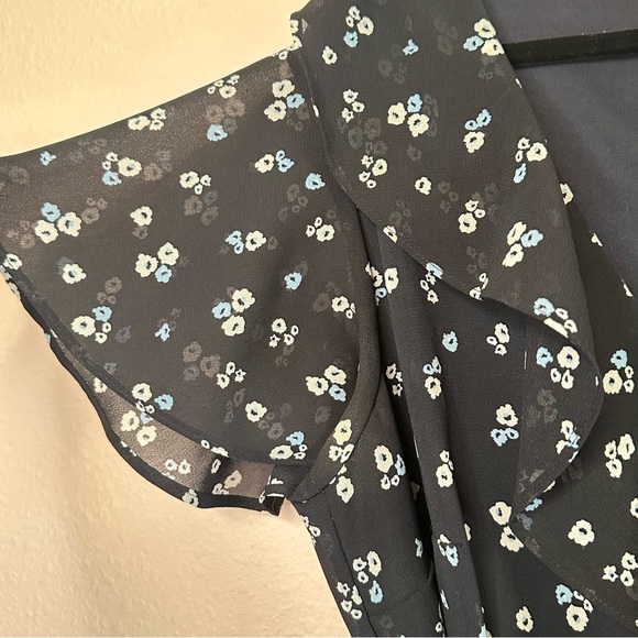 Lane Bryant Navy Flowy Floral Dress, Size 18 - Picture 7 of 11